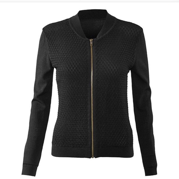 CAbi Sweaters - Cabi Zip-Up Bomber Sweater